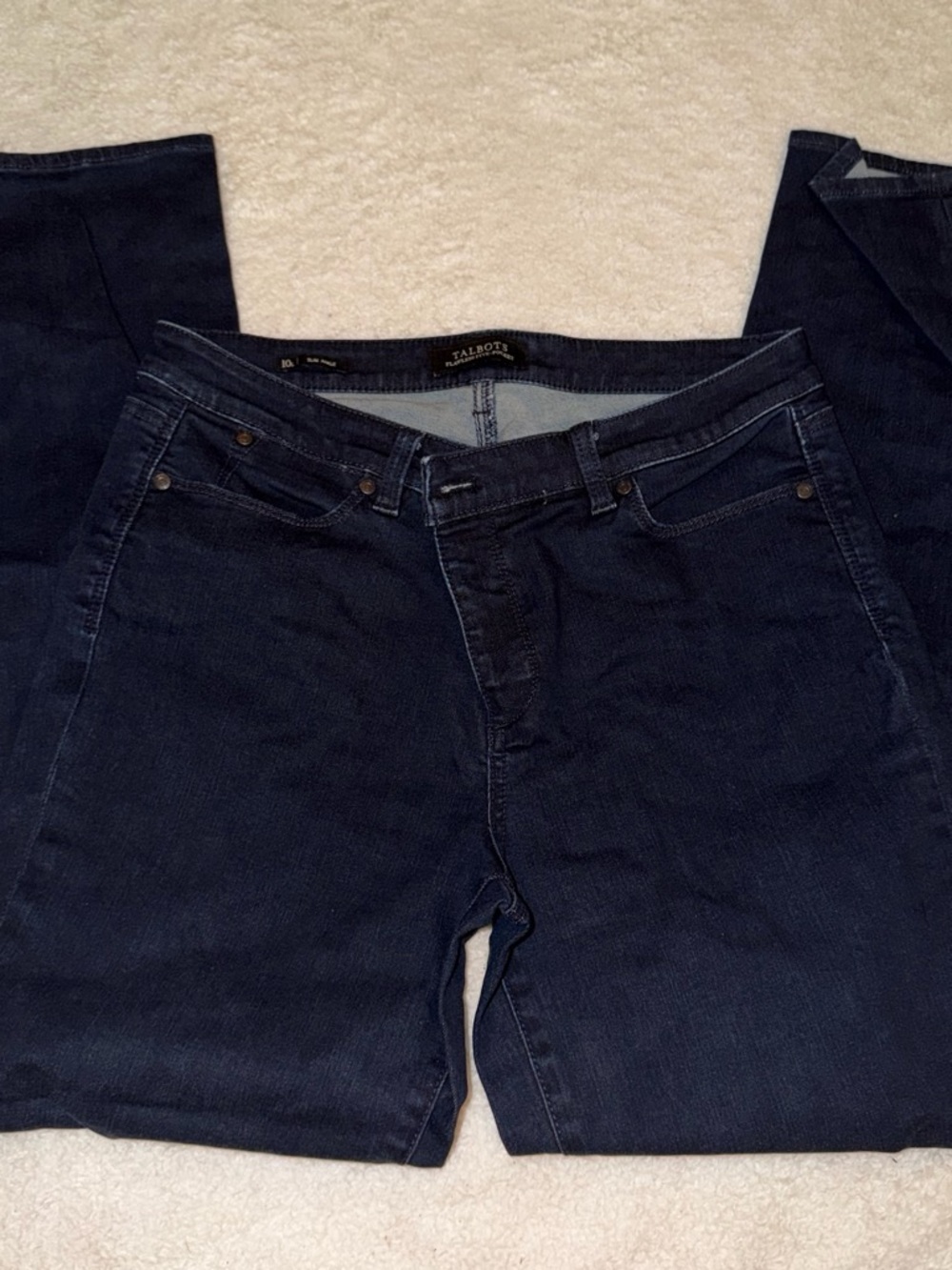 Talbots Dark Navy Cropped Straight Jeans